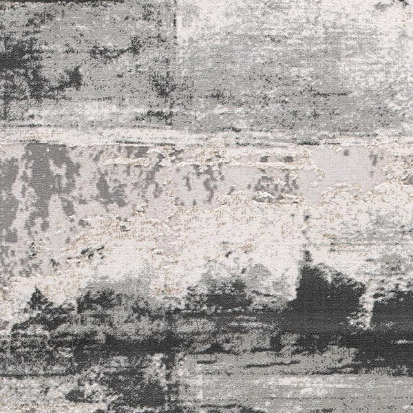 Homeroots 8' X 10' Gray And Ivory Abstract Dhurrie Area Rug  Polypropylene 390616