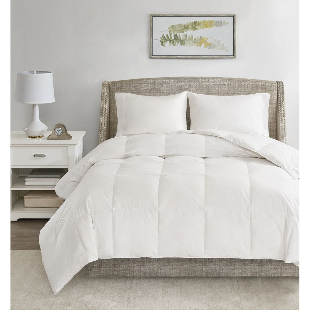 JLA Home True North by Sleep Philosophy - Oversized Premium 550 Fill Power White Down Comforter with Two-Zone Fill, 233TC Cotton Shell, OEKO-TEX certified 96 L x 90 W x 1.5H TN10-0348