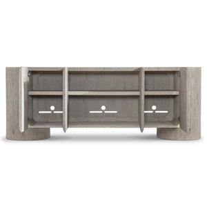 Bernhardt Darrow Oak Entertainment Credenza with Push Open Doors and Cable Management