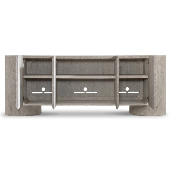Bernhardt Darrow Oak Entertainment Credenza with Push Open Doors and Cable Management