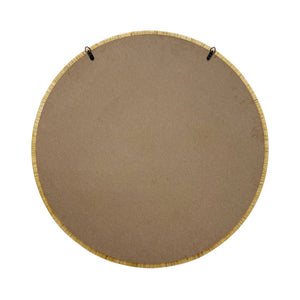 English Elm 36" Woven Rattan Round Wall Mirror Bohemian Organic Texture for Living Room or Entryway B035P437550