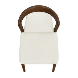 English Elm Christopher Knight Home® - Upholstered Backrest Armless Dining Chairs - Sleek Mid-Century Fabric Seats on Durable Oak Frame, 300lb Capacity Camel,Walnut N771P346002V