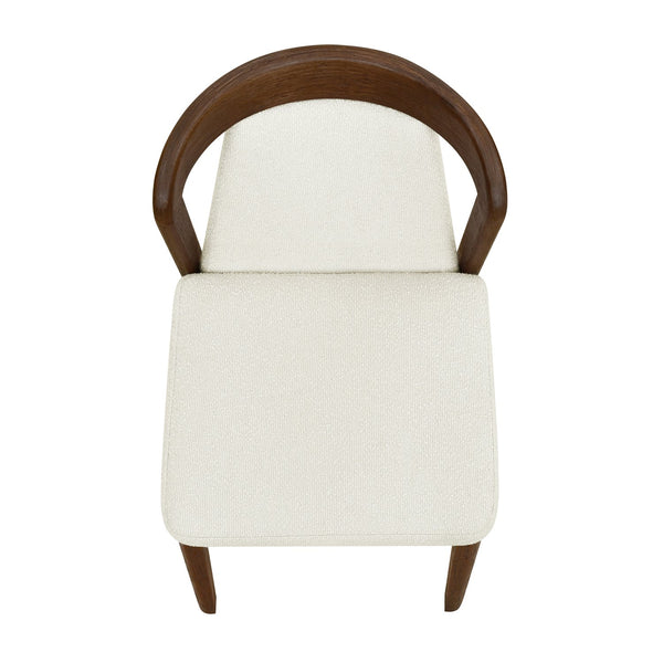 English Elm Christopher Knight Home® - Upholstered Backrest Armless Dining Chairs - Sleek Mid-Century Fabric Seats on Durable Oak Frame, 300lb Capacity Camel,Walnut N771P346002V