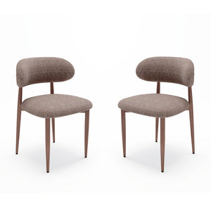 English Elm Dining Chair Set with Wood Grain Metal Frame Upholstered Seat Modern Farmhouse Kitchen Coffee W3316P449688