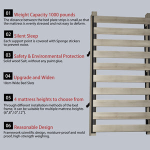 English Elm Queen Size Upholstered Platform Bed With Plush Backrest & Solid Wood Frame - Elegant Beige Design W1885S00022-GIGA