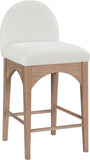 Waldorf Cream Chenille Fabric Stool 390Cream-C Meridian Furniture