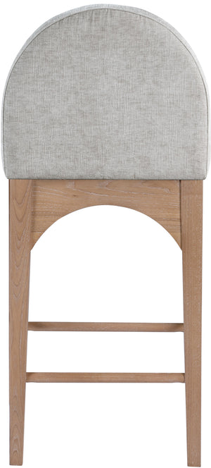 Waldorf Grey Chenille Fabric Stool 390Grey-C Meridian Furniture