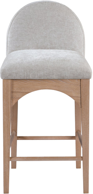 Waldorf Grey Chenille Fabric Stool 390Grey-C Meridian Furniture