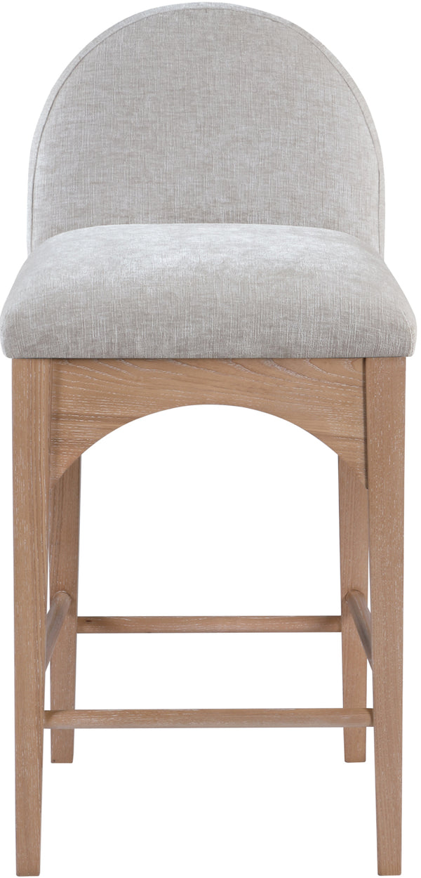 Waldorf Grey Chenille Fabric Stool 390Grey-C Meridian Furniture