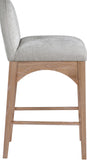 Waldorf Grey Chenille Fabric Stool 390Grey-C Meridian Furniture