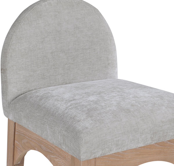 Waldorf Grey Chenille Fabric Stool 390Grey-C Meridian Furniture