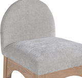 Waldorf Grey Chenille Fabric Stool 390Grey-C Meridian Furniture