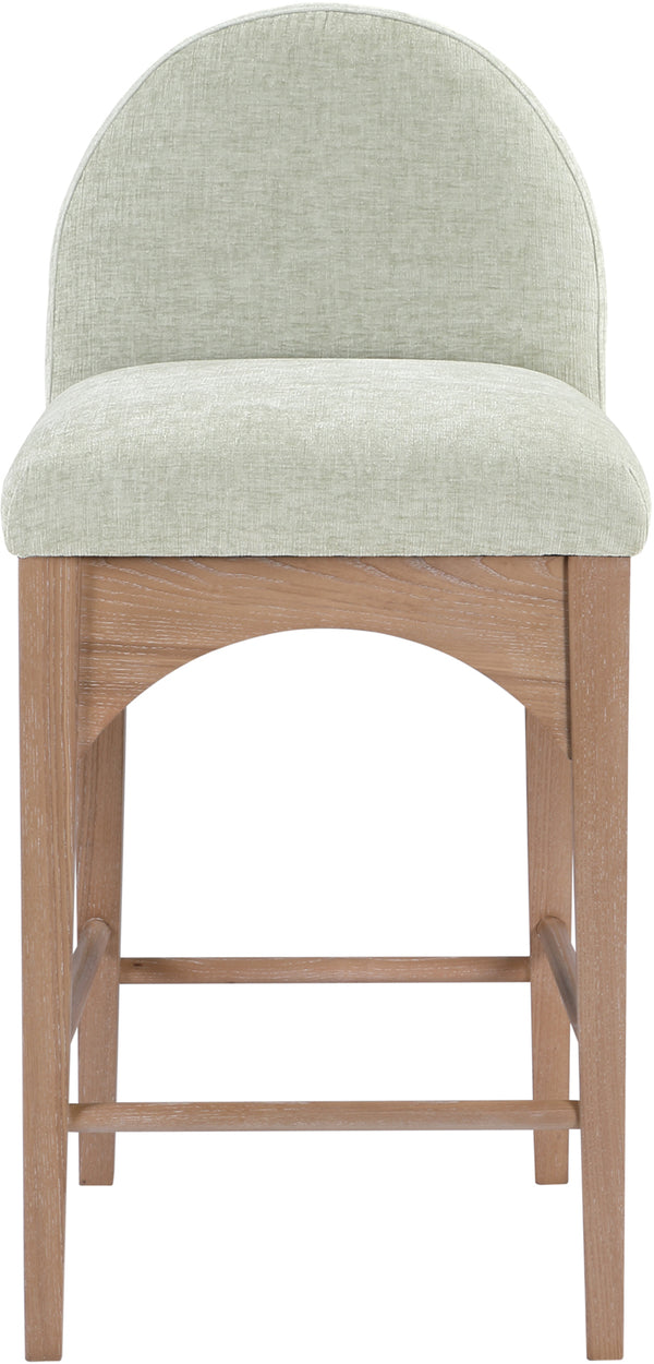 Waldorf Mint Chenille Fabric Stool 390Mint-C Meridian Furniture