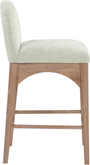 Waldorf Mint Chenille Fabric Stool 390Mint-C Meridian Furniture