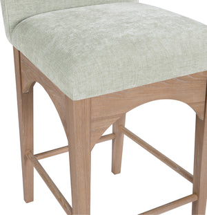 Waldorf Mint Chenille Fabric Stool 390Mint-C Meridian Furniture