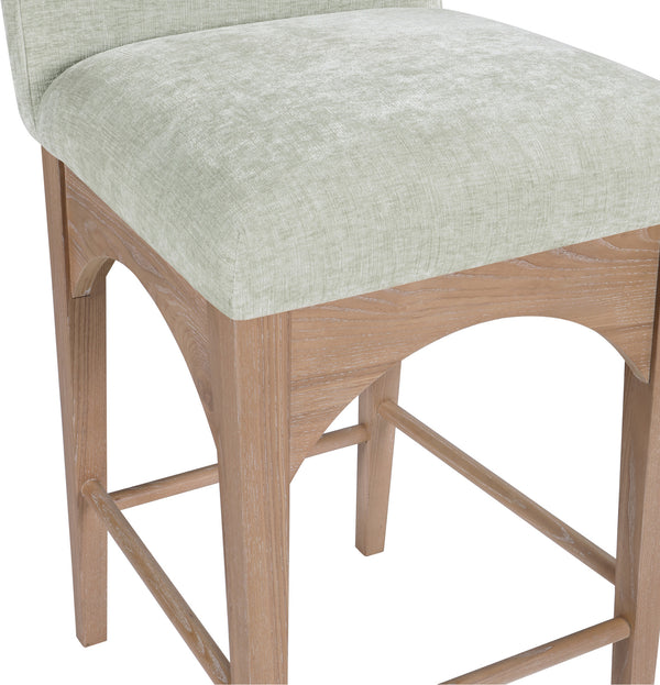 Waldorf Mint Chenille Fabric Stool 390Mint-C Meridian Furniture