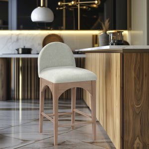 Waldorf Mint Chenille Fabric Stool 390Mint-C Meridian Furniture