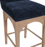 Waldorf Navy Chenille Fabric Stool 390Navy-C Meridian Furniture