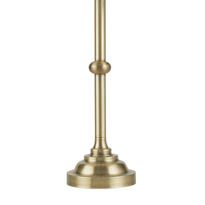 JLA Home Hampton Hill - Table Aelorian Lamp 28"H Antique Brass with Off-White Empire Shade, LED Bulb, 2-Year Warranty Elegance MT153-0078