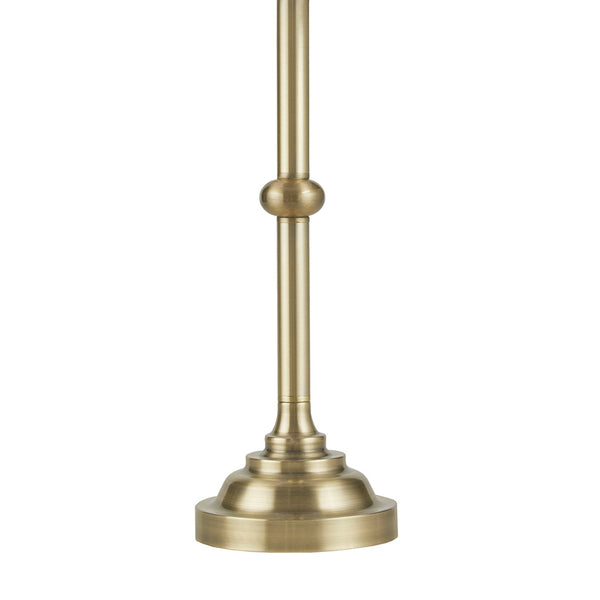 JLA Home Hampton Hill - Table Aelorian Lamp 28"H Antique Brass with Off-White Empire Shade, LED Bulb, 2-Year Warranty Elegance MT153-0078