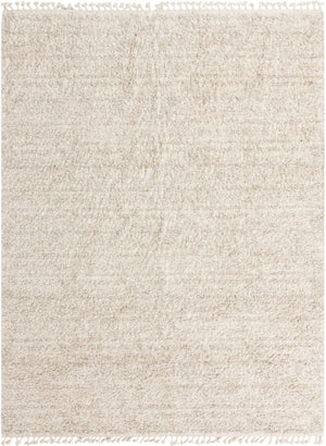 Unique Loom Hygge Shag Misty Machine Made Abstract Rug Ivory, Beige 9' 0" x 12' 2"