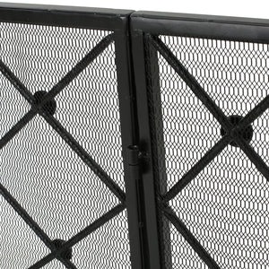 English Elm Christopher Knight Home® - FIRE Black Iron Fireplace Screen 34x31x4.5 Protective Mesh Guard Heat-Resistant Durable Design 61128.00