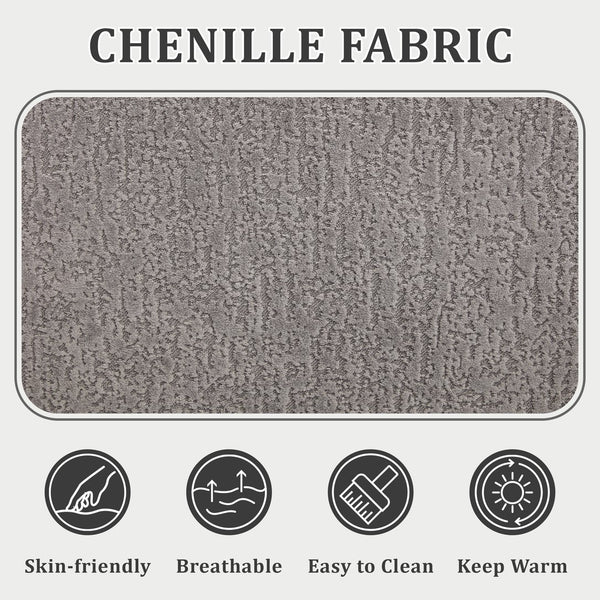 English Elm 110.2" Boneless Couches Sectional Curved L-Shape Sofa with Deep Seat, 5 Pillows, Chenille Flannelette Comfort W1249S00010