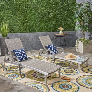 English Elm Christopher Knight Home® - Oxton Chaise Lounge – Durable Outdoor Seating With Breathable Mesh & Timeless Bungalow Style In Grey N775P210069G