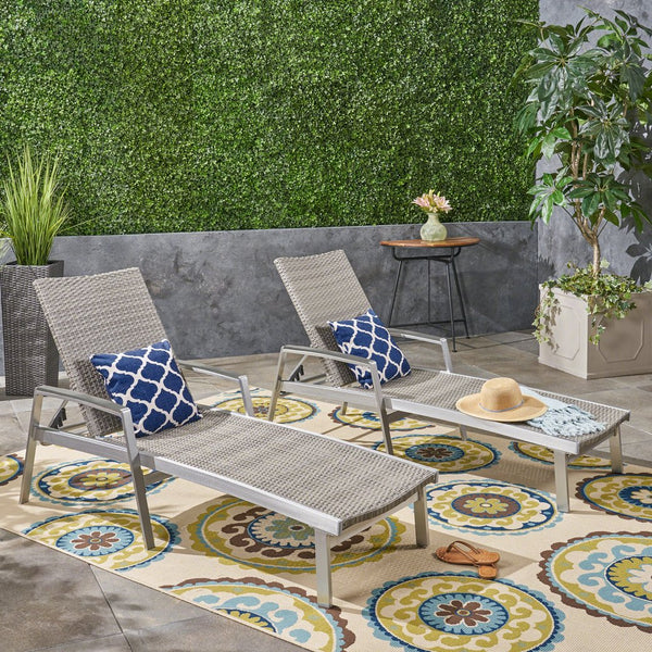 English Elm Christopher Knight Home® - Oxton Chaise Lounge – Durable Outdoor Seating With Breathable Mesh & Timeless Bungalow Style In Grey N775P210069G