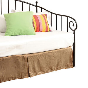 English Elm Marena Black Twin Metal Daybed with Elegant Scrollwork Sloped Rails — Classic, Durable, Stylish Comfort B062P340740