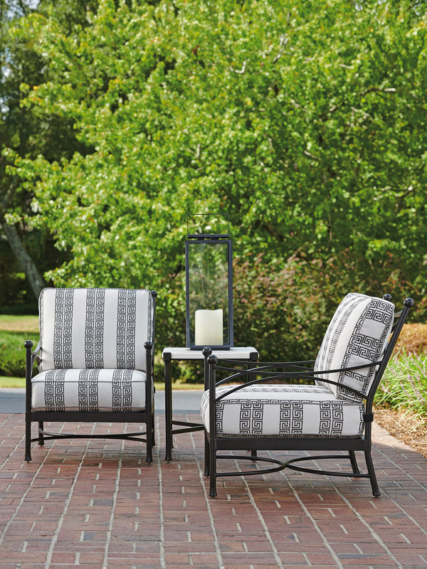 Lexington Tommy Bahama Outdoor 3910-11-40 Lounge Chair - Elegant Contemporary Design With Graphite Finish And Limestone Top Appeal Graphite Wood 3910-11-40