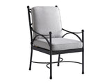 Tommy Bahama Outdoor 3910-13-40 Pavlova Dining Chair - Elegant Contemporary Design with Graphite Finish and Limestone Top