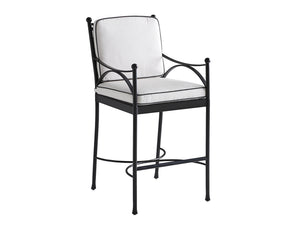 Lexington Bar Stool Outdoor Aluminum Frame with Sunbrella Canvas Cushion for Patio or Kitchen 3911-16-01
