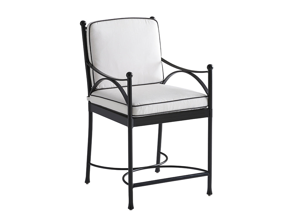 Lexington Counter Stool with Sunbrella Acrylic Seat and Aluminum Frame for Indoor Outdoor Use 3911-17-01