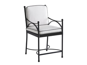 Lexington Counter Stool with Sunbrella Acrylic Seat and Aluminum Frame for Indoor Outdoor Use 3911-17-01