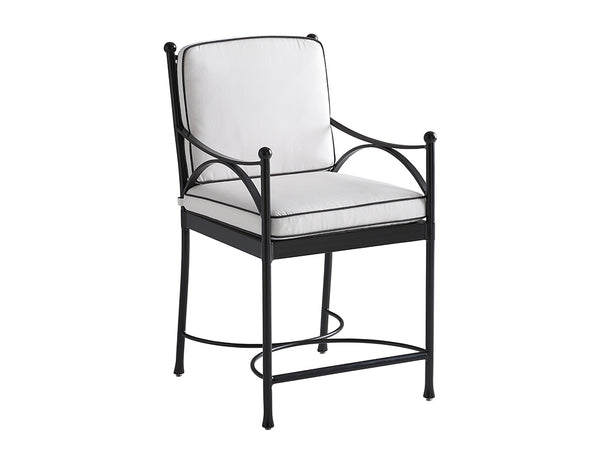Lexington Counter Stool with Sunbrella Acrylic Seat and Aluminum Frame for Indoor Outdoor Use 3911-17-01