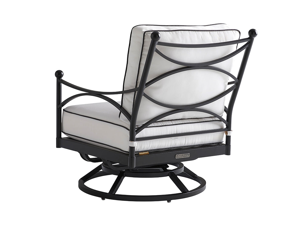 Lexington Tommy Bahama Outdoor 3911-11sw-01-40 Pavlova Swivel Lounge Chair With Elegant Graphite Finish And Contemporary Design Graphite Wood 3911-11sw-01-40