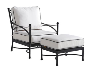 Lexington Tommy Bahama Outdoor 3911-11-01-40 Pavlova Lounge Chair - Elegant Design With Sweeping Contours And Graphite Finish Graphite Wood 3911-11-01-40