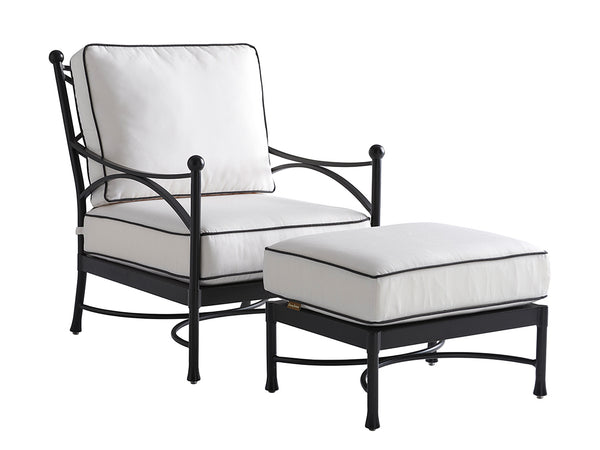 Lexington Tommy Bahama Outdoor 3911-11-01-40 Pavlova Lounge Chair - Elegant Design With Sweeping Contours And Graphite Finish Graphite Wood 3911-11-01-40