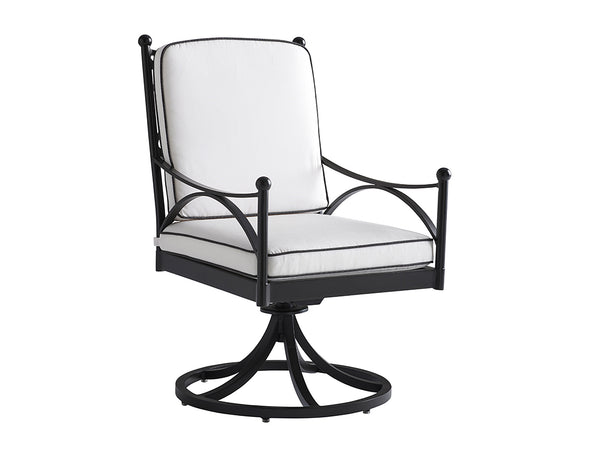 Lexington Tommy Bahama Outdoor 3911-13sr-01-40 Elegant Pavlova Swivel Rocker Dining Chair With Graphite Finish And Timeless Style Graphite Wood 3911-13sr-01-40