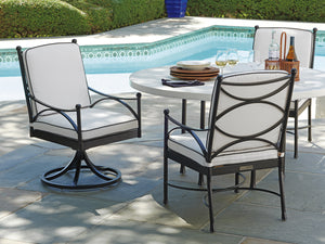 Lexington Tommy Bahama Outdoor 3911-13sr-01-40 Elegant Pavlova Swivel Rocker Dining Chair With Graphite Finish And Timeless Style Graphite Wood 3911-13sr-01-40