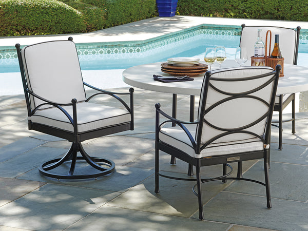 Lexington Tommy Bahama Outdoor 3911-13sr-01-40 Elegant Pavlova Swivel Rocker Dining Chair With Graphite Finish And Timeless Style Graphite Wood 3911-13sr-01-40