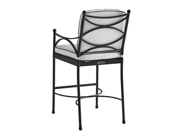 Lexington Tommy Bahama Outdoor 3911 Pavlova Bar Stool - Elegant Aluminum Frame With Graphite Finish And Luxurious Cushioning Graphite Wood 3911-16-01-40