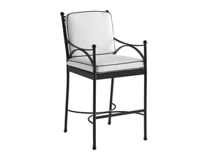 Lexington Tommy Bahama Outdoor 3911 Pavlova Bar Stool - Elegant Aluminum Frame With Graphite Finish And Luxurious Cushioning Graphite Wood 3911-16-01-40