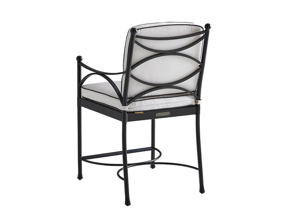 Lexington Tommy Bahama Outdoor 3911 Pavlova Bar Stool - Elegant Aluminum Frame With Graphite Finish And Luxurious Cushioning Graphite Wood 3911-17-01-40