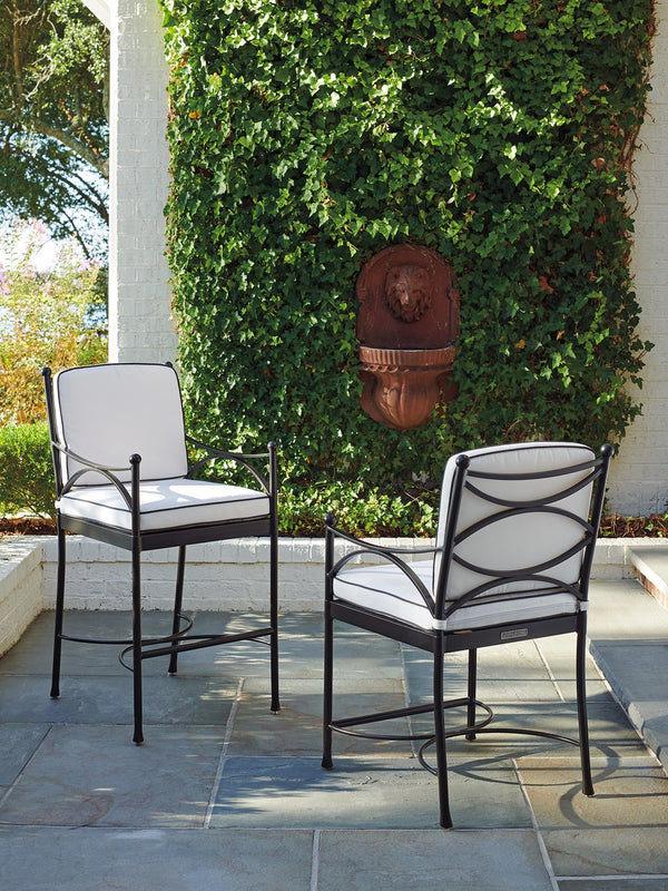 Lexington Tommy Bahama Outdoor 3911 Pavlova Bar Stool - Elegant Aluminum Frame With Graphite Finish And Luxurious Cushioning Graphite Wood 3911-17-01-40
