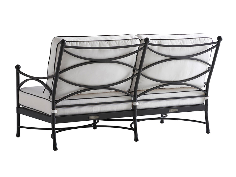 Lexington Tommy Bahama Outdoor 3911-22-01-40 Pavlova Love Seat - Elegant Contemporary Design With Sophisticated Graphite Finish Graphite Wood 3911-22-01-40