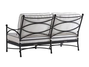 Lexington Tommy Bahama Outdoor 3911-22-01-40 Pavlova Love Seat - Elegant Contemporary Design With Sophisticated Graphite Finish Graphite Wood 3911-22-01-40