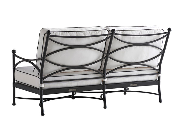 Lexington Tommy Bahama Outdoor 3911-22-01-40 Pavlova Love Seat - Elegant Contemporary Design With Sophisticated Graphite Finish Graphite Wood 3911-22-01-40
