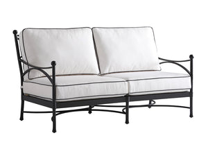 Lexington Tommy Bahama Outdoor 3911-22-01-40 Pavlova Love Seat - Elegant Contemporary Design With Sophisticated Graphite Finish Graphite Wood 3911-22-01-40